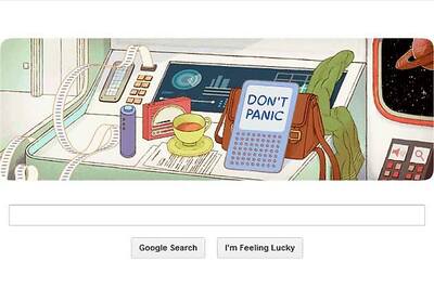 Google celebrates Douglas Adams' 61st birthday with a doodle