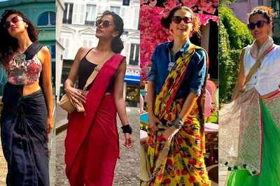 From Strappy Top to Denim Shirt: Taapsee Pannu’s Saree Styles Offer a Modern Twist