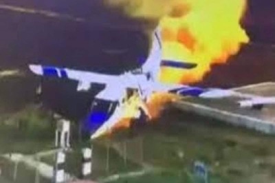 Dornier Catches Fire While Landing in Kanpur Due to Snag in Engine, Crew Safe