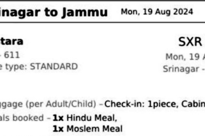 Vistara Calls Its Vegetarian Meals ‘Hindu’ And Non-Veg Meals ‘Muslim’. Is This True?