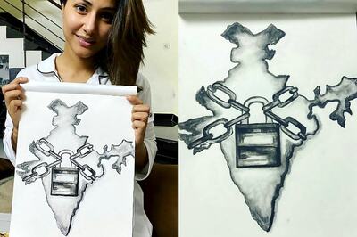 Hina Khan Expresses The State Of India Amid Lockdown, Sketches The Country In Lock And Chain