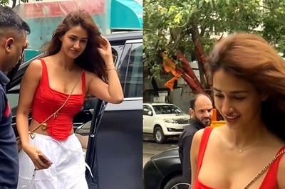 Disha Patani Looks Chic In Red Crop Top And White Skirt, Gets Papped In the City; Video Goes Viral
