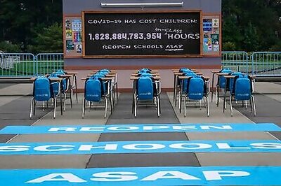 Empty Desk Array At UN Spotlights Lost Learning In Pandemic