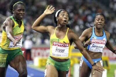 Fraser wins 100m gold, four in row for Bekele