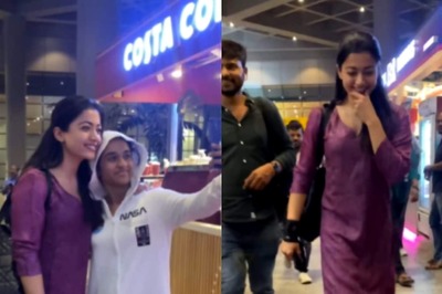 Rashmika Mandanna Flashes Her Million Dollar Smile While Posing For A Selfie With A Fan, WATCH