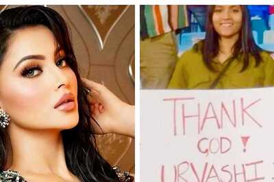 Urvashi Rautela Reacts to Viral 'Thank God...' Placard at IPL Match; Rishabh Pant Fans Say 'Bhai Ko...'