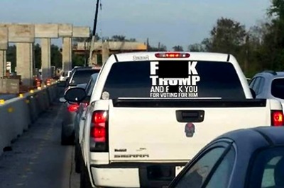 Woman With Crude Anti-Trump Truck Decal Arrested