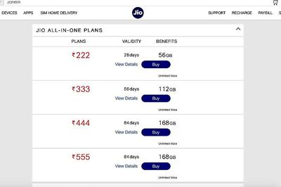 Reliance Jio All-In-One Rs 222 Plan Vs. Airtel Rs 249 And Vodafone Rs 229 Recharge