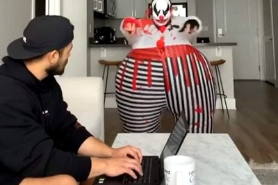 Watch: Woman Dresses Like a Clown to Entertain Husband During Work from Home