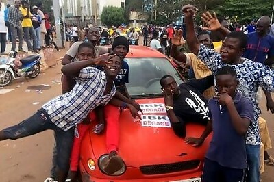 An office chair and water cooler among the spoils of Mali's coup