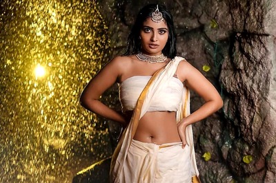 Ananya Nagalla Looks Drop Dead Gorgeous In a Plain White Saree With Golden Border