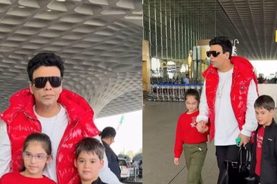 Karan Johar Twins With Yash And Roohi In Red As They Jet Off For A Christmas Vacay; Watch Video