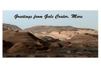 'Greetings from Gale Crater': NASA rover sends dazzling Martian 'postcard' after drilling new hole on the red planet
