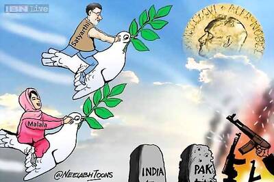 Cartoon of the day: Kailash Satyarthi, Malala Yousafzai receive Nobel Peace prize