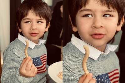 Taimur Ali Khan Looks Cute as a Button as He Gets Snapped Outside His Home, See Pic