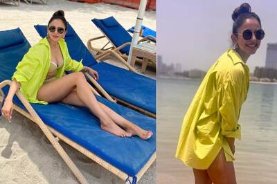 SEXY! Rakul Preet Singh Oozes Oomph in a Super Hot Neon Bikini at Dubai Vacation
