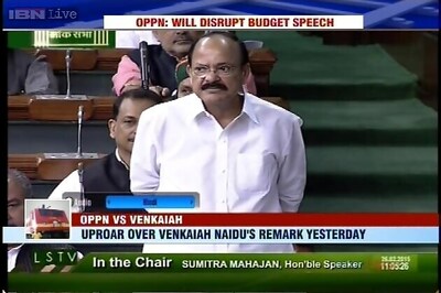 Live: Venkaiah Naidu clarifies his remark on Congress, tries to pacify the opposition