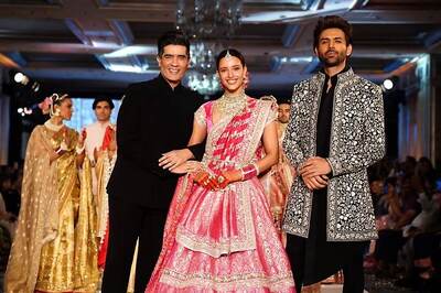 Triptii Dimri and Kartik Aaryan Embrace The Opulence Of Handloom At Manish Malhotra Show