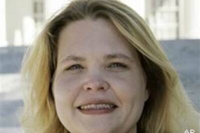 This lady campaigns on her cleavage