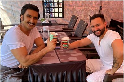 'Men in White' Ranveer Singh and Saif Ali Khan Bond Over Coffee During Shooting