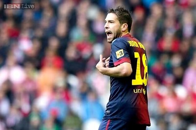 Jordi Alba doubtful for Barcelona's Champions League opener