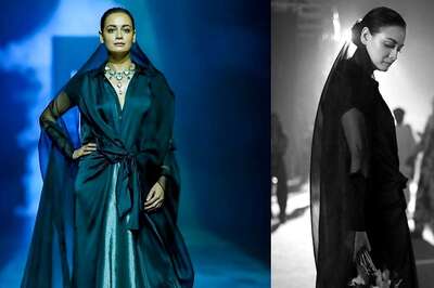 Lakme Fashion Week X FDCI: Showstopper Dia Mirza Stuns In Inca India's All-Black Ensemble On Sustainable Fashion Day