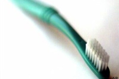 Close shave as woman gulps brush