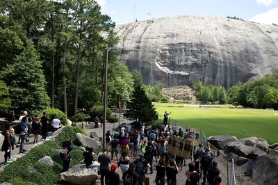 Predominantly Black Armed Protesters March Through Confederate Memorial Park in Georgia