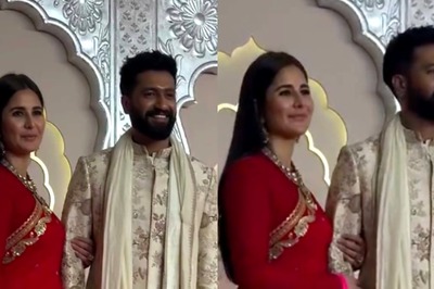 Katrina Kaif Stuns in Red Saree in FIRST Red Carpet Appearance With Vicky Kaushal Amid Baby Rumours | Watch