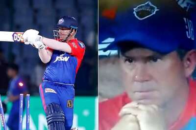 WATCH: Angry Ricky Ponting Gives Frigid Stare After DC Captain David Warner Falls for a 2-ball Duck