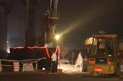 Three injured at Delhi Metro construction site