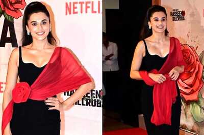 Taapsee Pannu Turns Up the Heat in Sexy Black Gown at Phir Aayi Hasseen Dillruba Screening | Watch