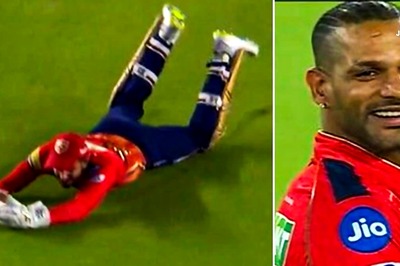 IPL 2024: Shikhar Dhawan Can't Stop Laughing as Keeper Jitesh Sharma Trips While Chasing to Stop a Boundary | WATCH