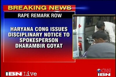 Congress pulls up Haryana leader over rape comment