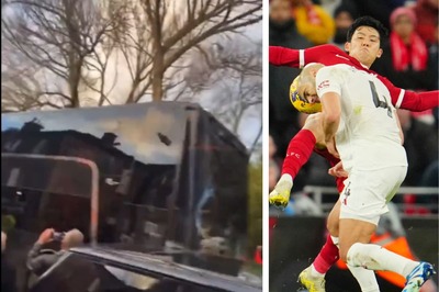 Liverpool Condemn Damage to Manchester United Bus After Fan Throws Bottle | WATCH