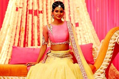 Snapshot: Geeta Basra looks breathtaking in an Archana Kochar lehenga at her Mehendi