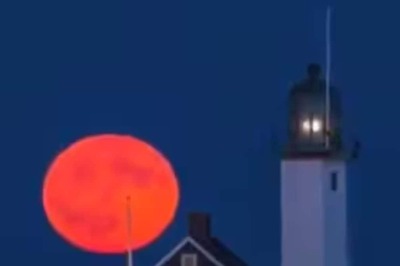 Rare Timelapse Shows Spectacular Harvest Moon In US Town Scituate