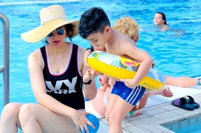 Kangana Ranaut Enjoys Pool Time With Nephew in Budapest, See Pics