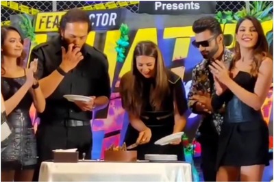 Divyanka Tripathi Cuts Cake with 'Khatron Ke Khiladi' Gang to Celebrate 5th Wedding Anniversary